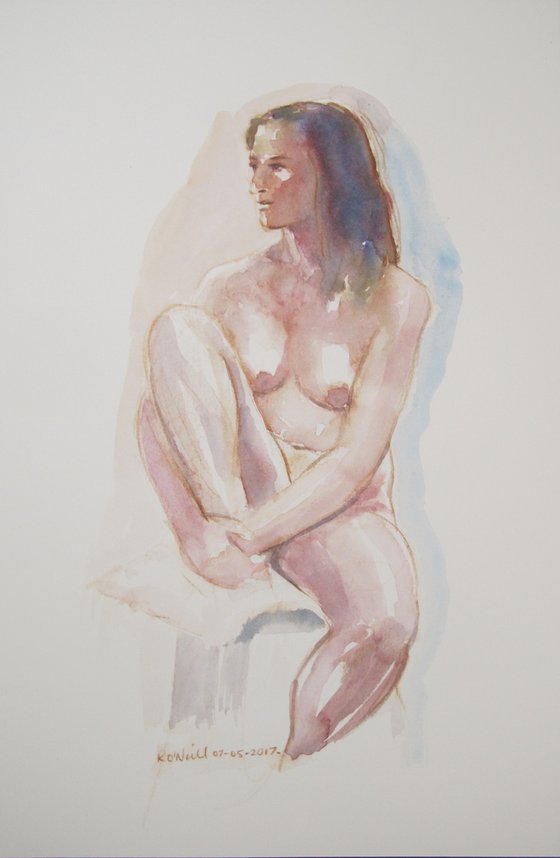 Seated female nude