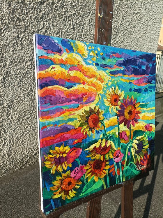 When the Sunflowers kiss the clouds