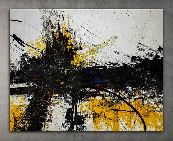 "VOK N-4" (H)145x(W)185 cm. Abstract Expressionism style painting