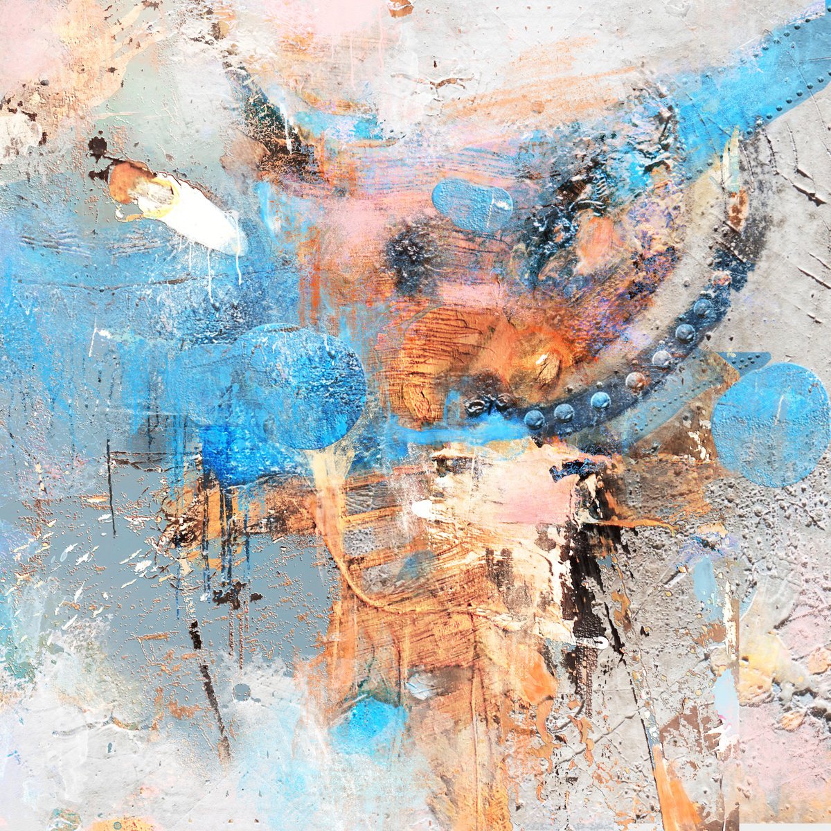 Organic Abstract Giclee Print By Adriano Ribeiro, 13 X 13, Discovery, Original Artwork