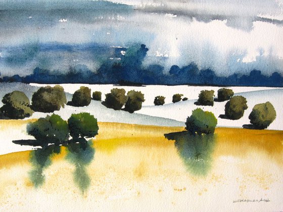 Monsoon - Original Watercolor Painting