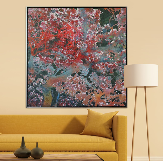 Green & Coral Magnolia