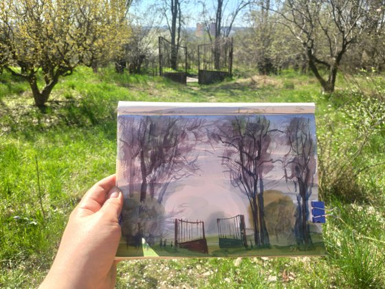 The gate to the blooming garden