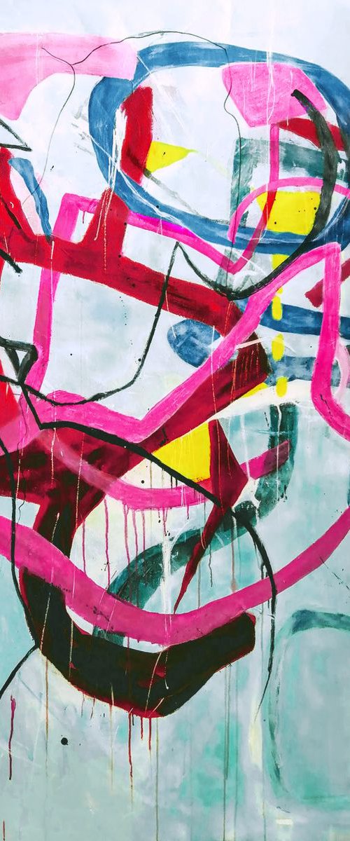 LETS TWIST AGAIN   abstract by Chrissy Guest