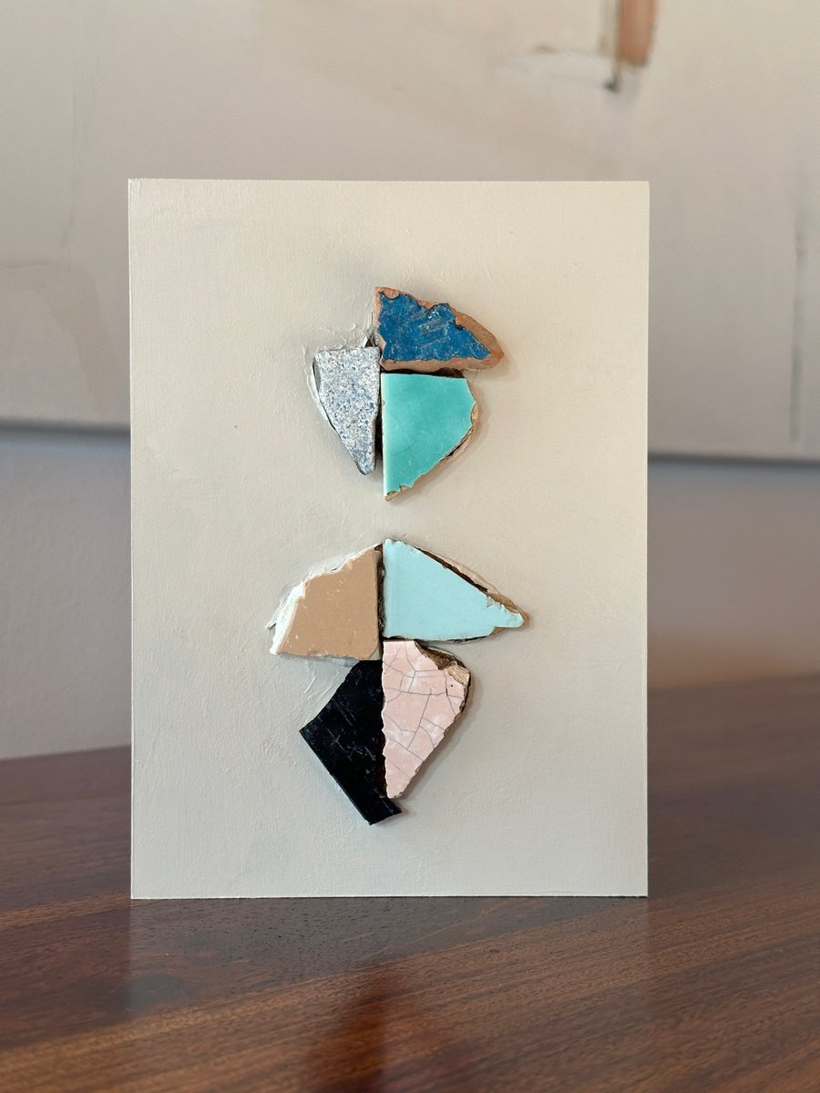 Abstract Painting By Andrea Reichhart, 5 X 7, Tales Of Tiles No.6, Original Artwork