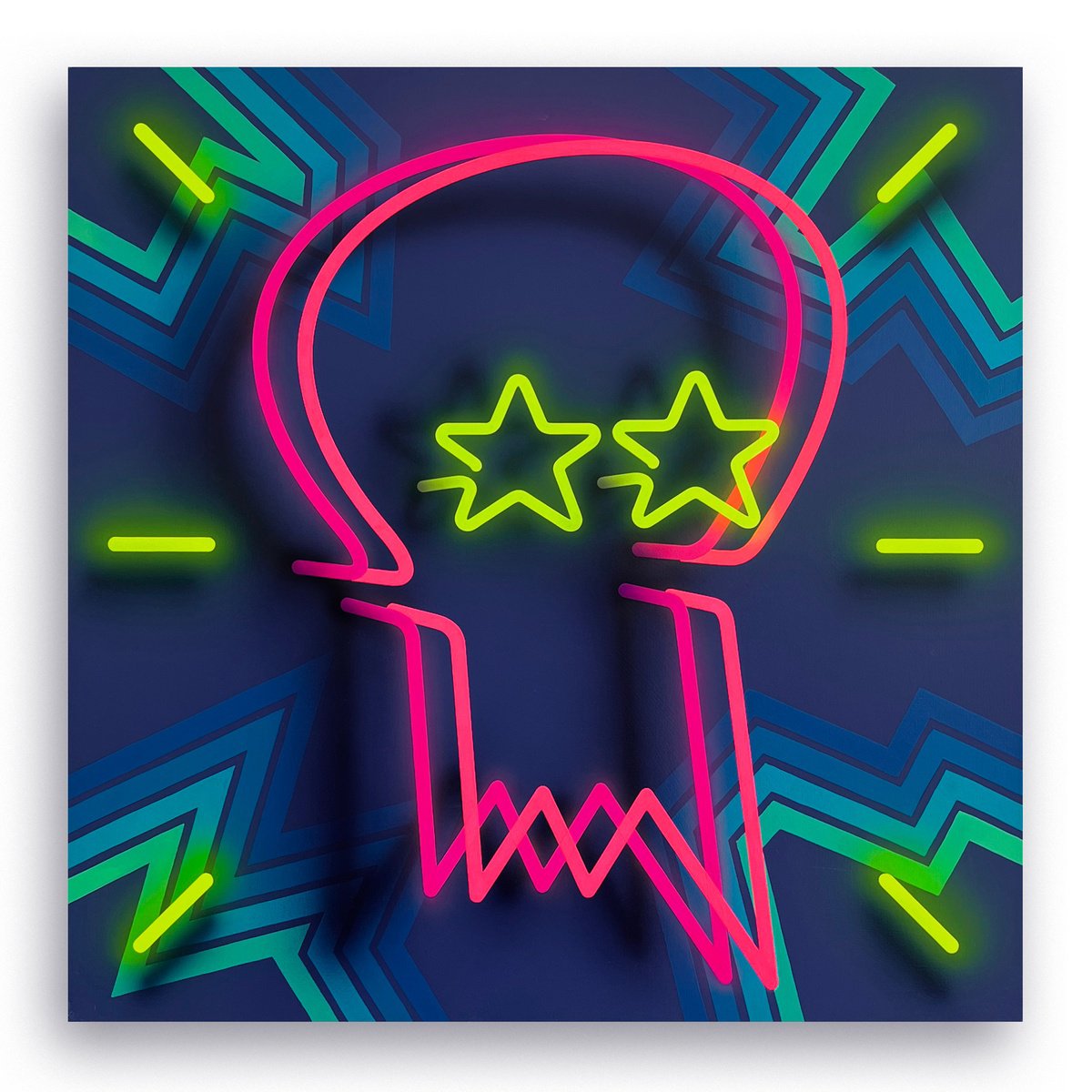 Urban And Pop Abstract Acrylic Painting By Mike Edwards, 28 X 28", Dansak Medicine, Original Artwork