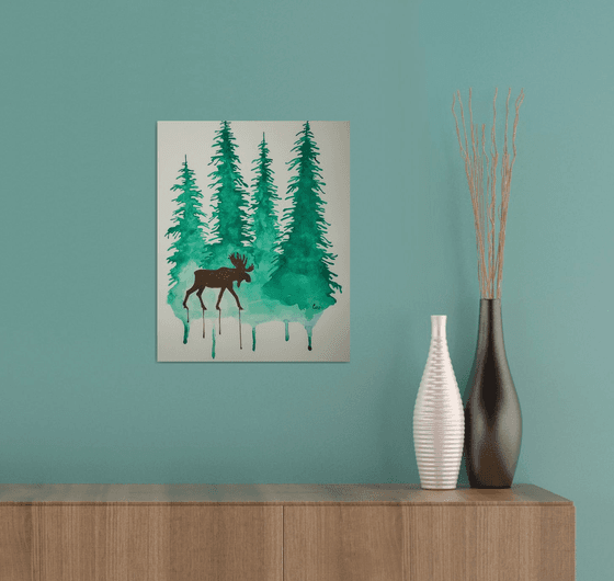 Bull Moose - Animal - "Woodland Residence II"