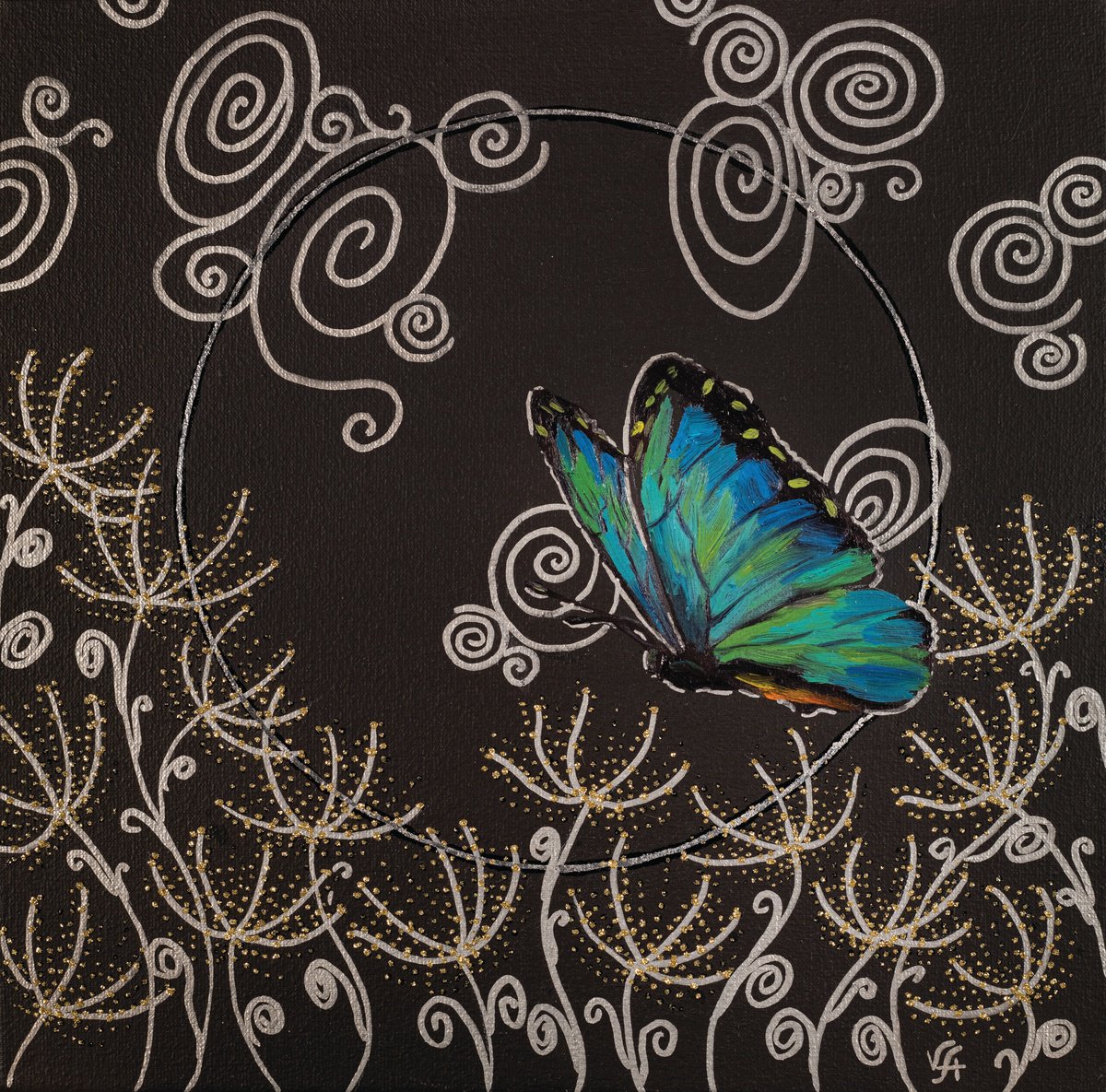 Blue butterflies by Alona Vakhmistrova