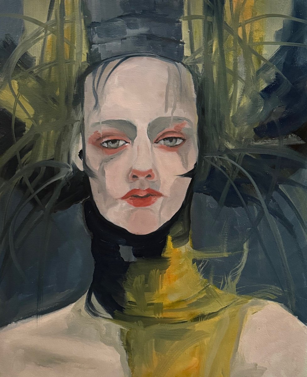 Impressionistic Portrait Oil Painting By Lola Jovan, 15 X 20", How We Bear The Light, Original Artwork