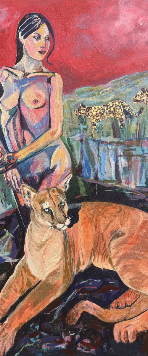 Jane with Panther by Hanna Bell