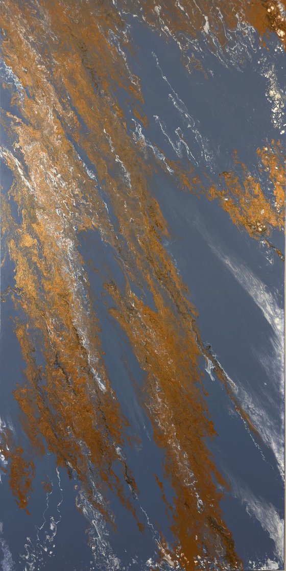 Filón — Large Blue Abstract  Vertical 160 cm