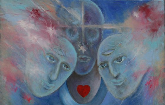 The three Forefathers of our universe. 100x100 cm