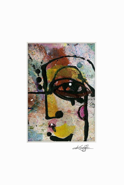 Little Funky Face 22 - Abstract Painting by Kathy Morton Stanion by Kathy Morton Stanion