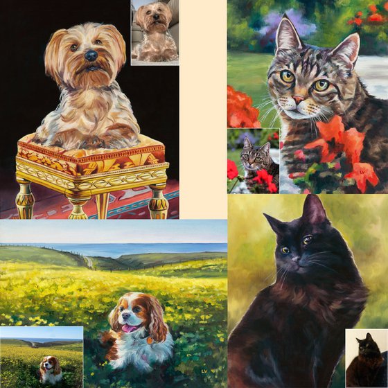 Custom pet portrait from picture
