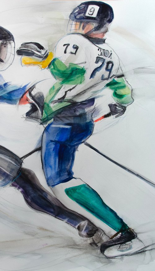 Hockey player. #2 by Irina Bibik-Chkolian