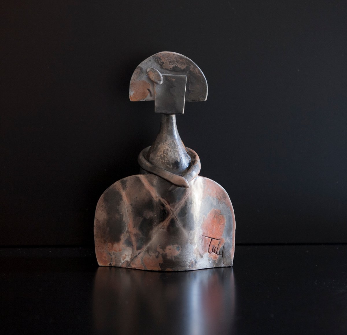 Expressive Portrait Clay Sculpture By Isabel Robledo, 6 X 10, Corsair Menina, Original Artwork