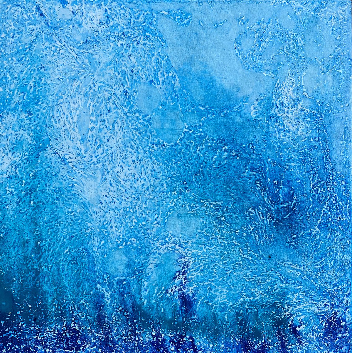 Blue abstract painting 2205202010 by Natalya Burgos
