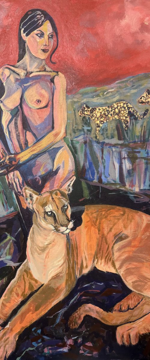 Jane with Panther by Hanna Bell