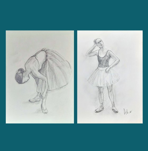 Set of Ballerina  sketches 21 and 22