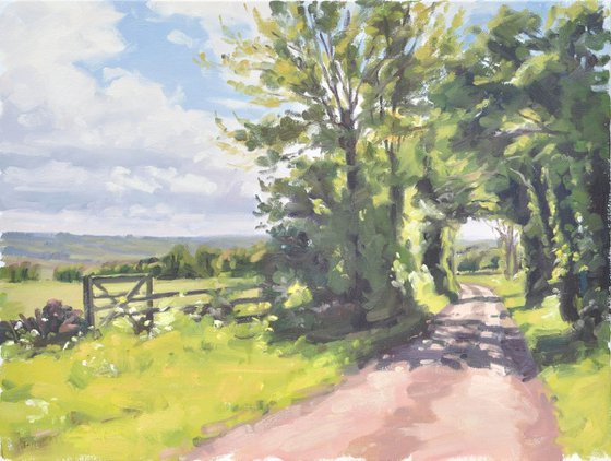 Spring in the Cotswolds, Upper Slaughter Road
