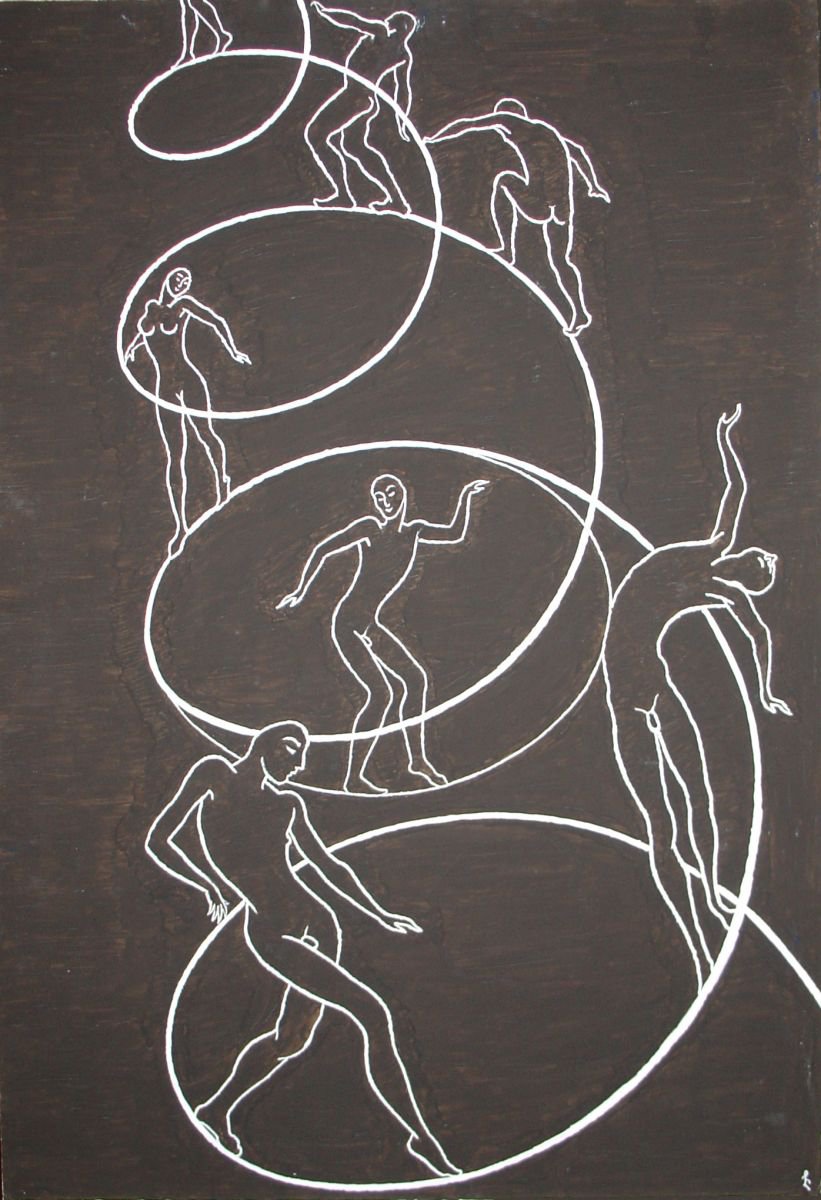 Surrealistic Painting , Spiral Of Life By Lia Chechelashvili, 26 X 36, Artwork For Sale On Artfinder