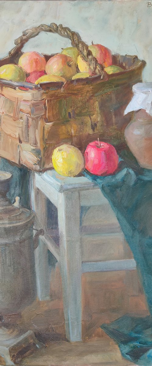 Still life with apples by Viktor Mishurovskiy