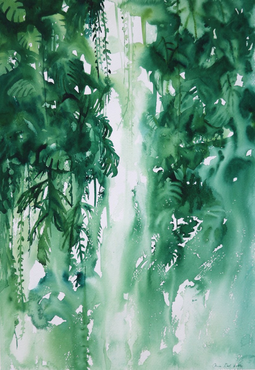 Tropical watercolour painting Lampara by Aimee Del Valle