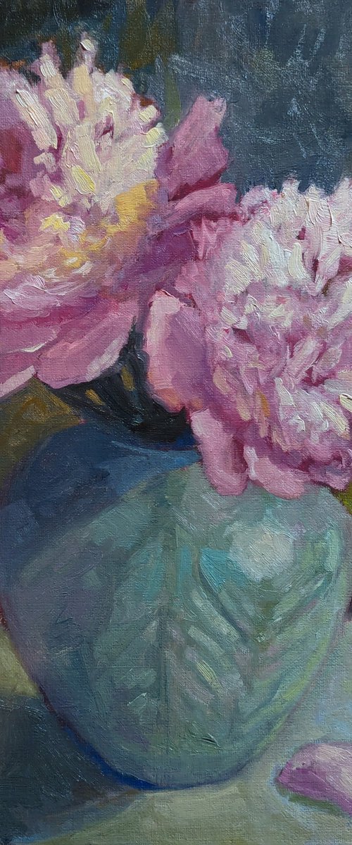 Morning with Peonies by Lisa Kyle