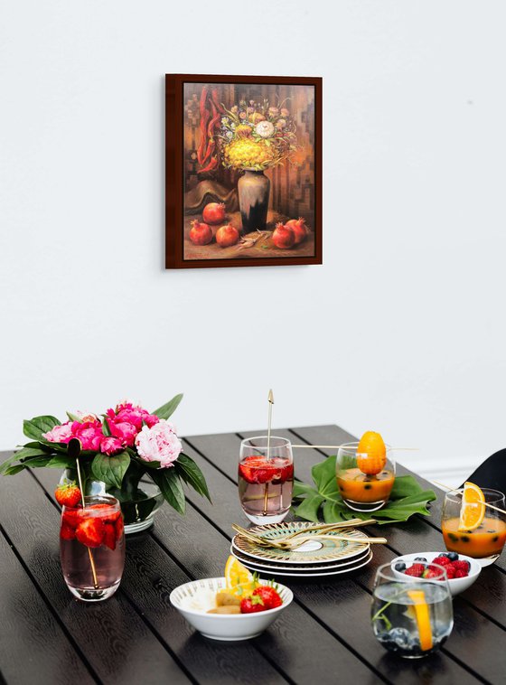 Pomegranates and Wildflowers