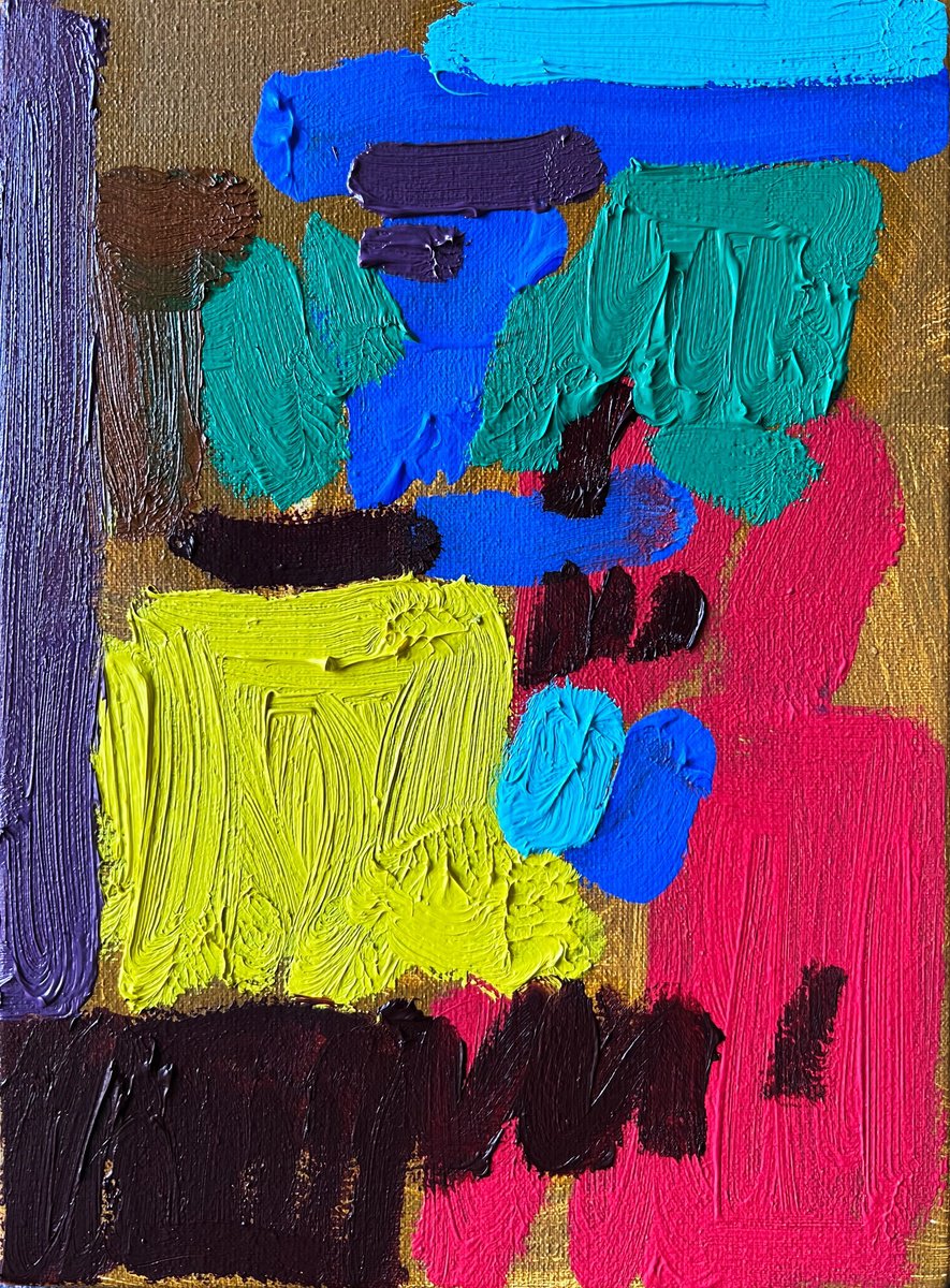 Abstract Oil Painting on Canvas 150223 by Elina Arbidane