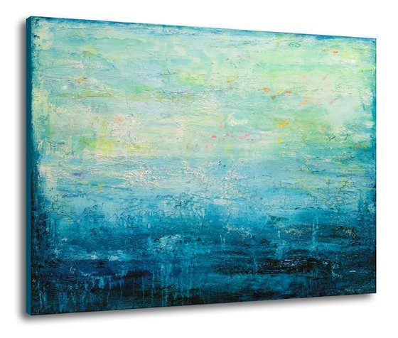 Abstract Turquoise Landscape IX