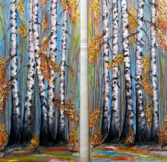 Birches - doubled.