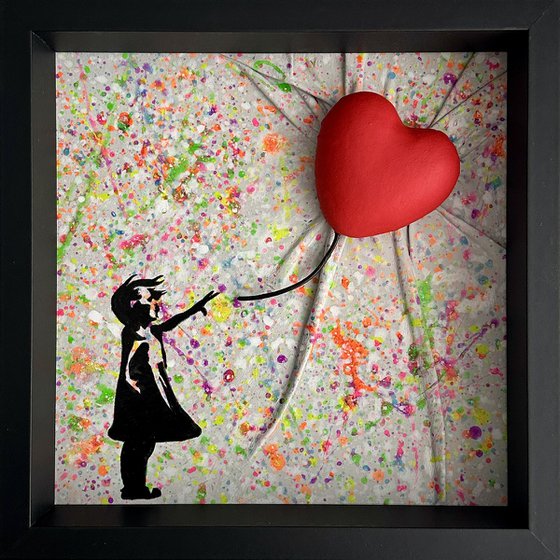 Girl With a Red Heart Balloon