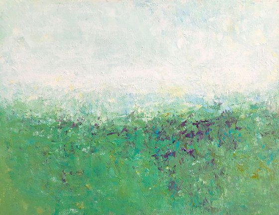Purple Iris Field 11x14 inches