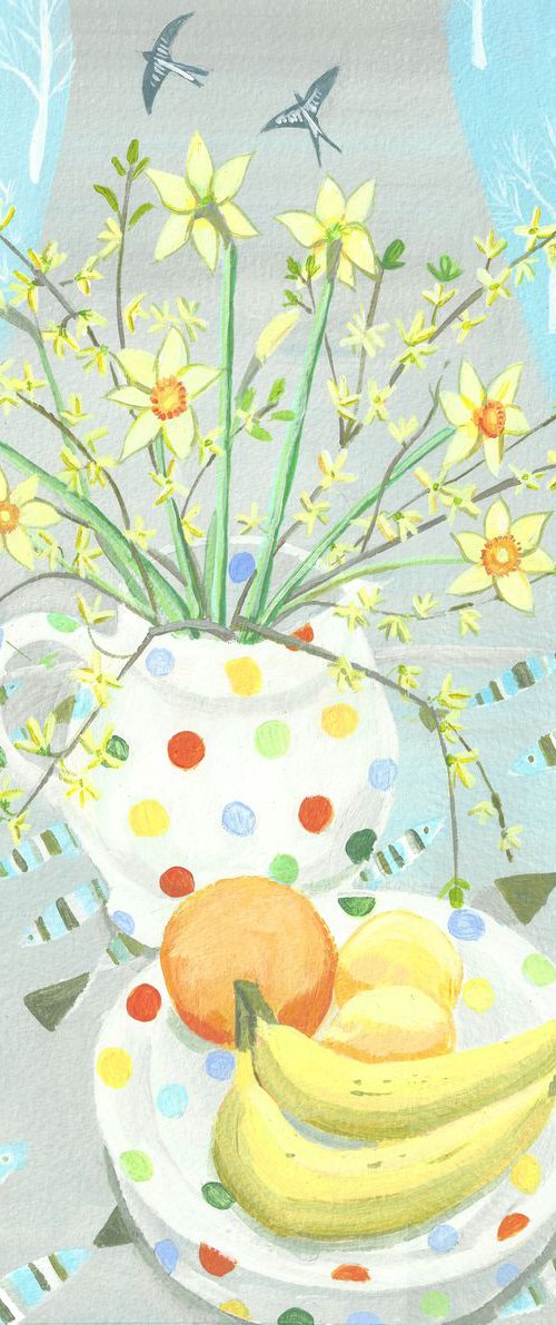 Still Life with Spring Flowers by Mary Stubberfield