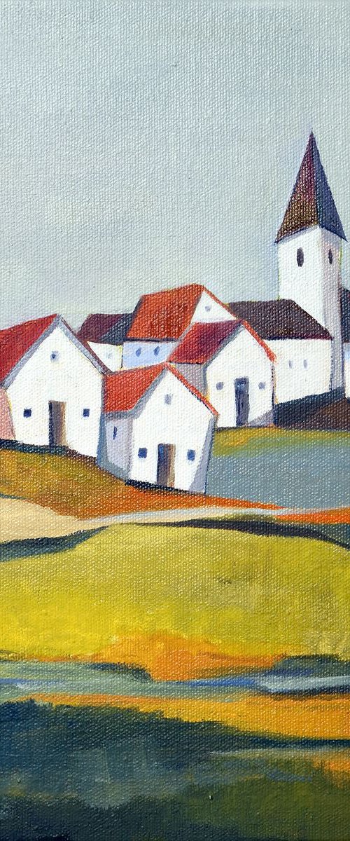 Houses on the hill by Aniko Hencz