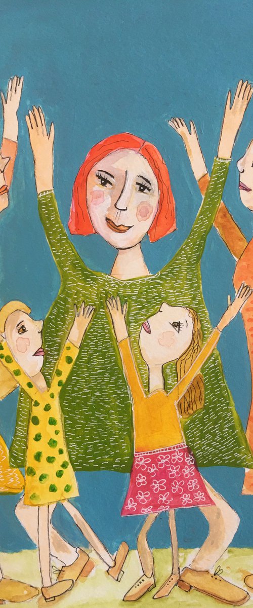 Joy Joyful Woman Family Women - Whimsical by Sharyn Bursic