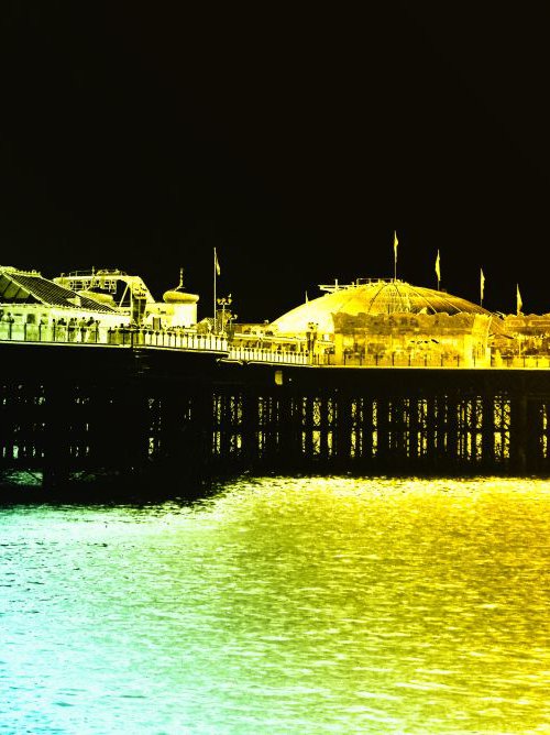 Brighton pier night by Christopher West