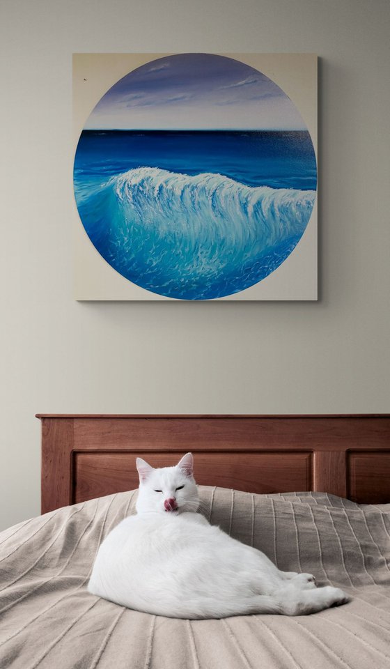 Ocean wave, skyline