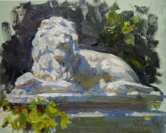Lion in Spring Light