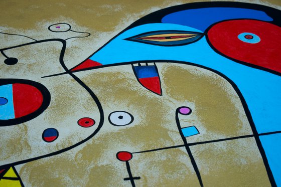 Meeting with a mentor (inspired by Joan Miró)