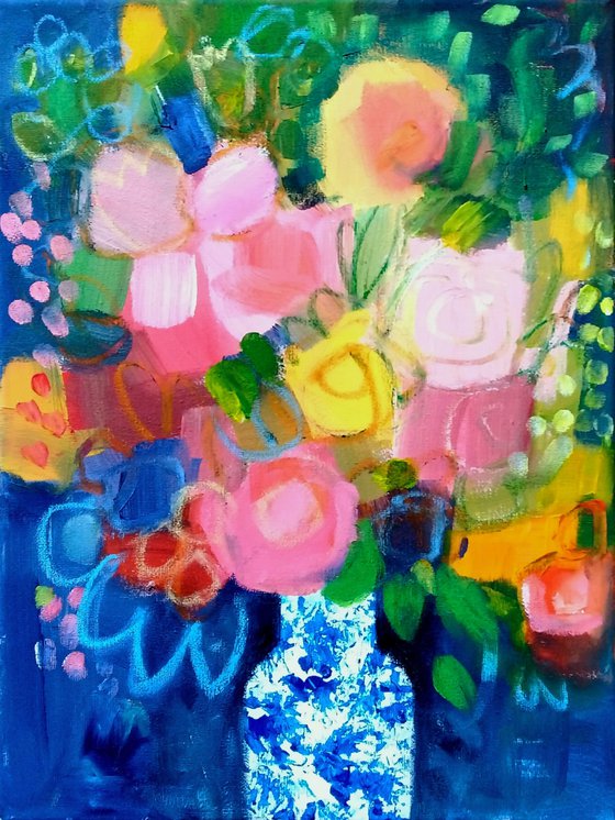 Summer Flowers in a Chinese Vase IV