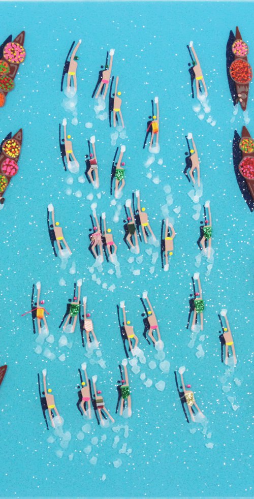 Swimmers 611 at Pantinkon Sea Food Flowers Market by Ruben Abstract
