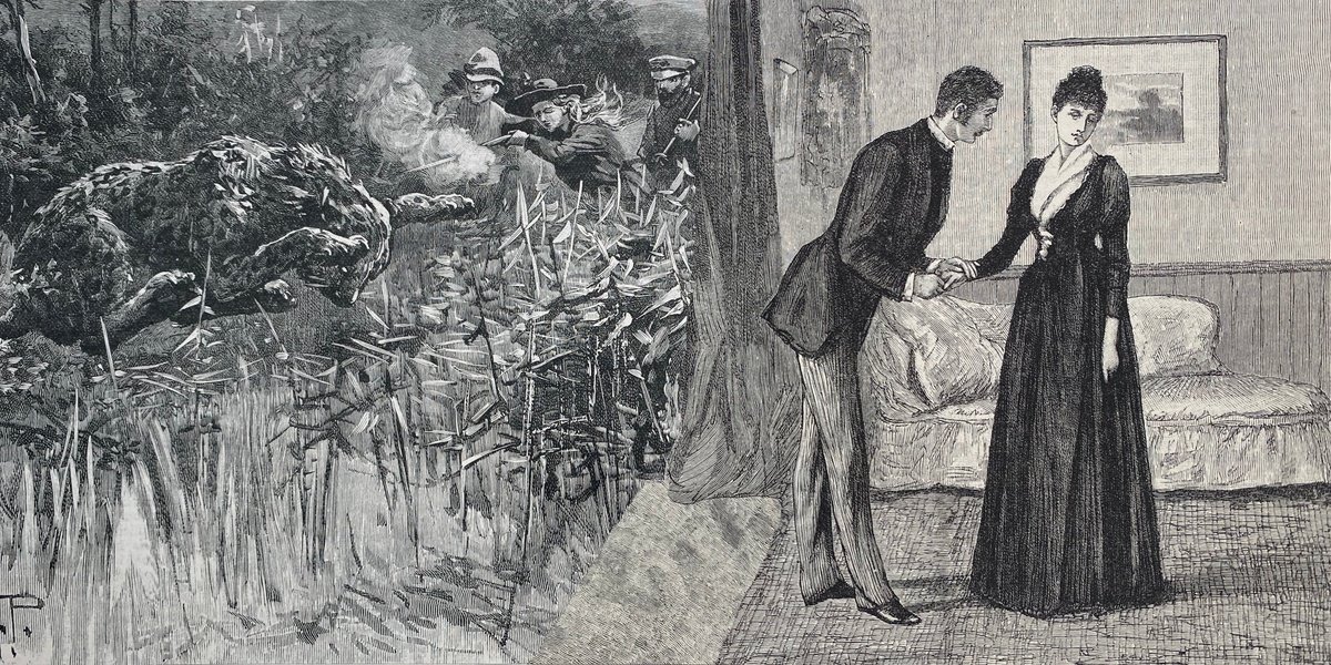 Surrealistic Portrait Collage By Tudor Evans, 11 X 5", Proposal Of Marriage, Original Artwork