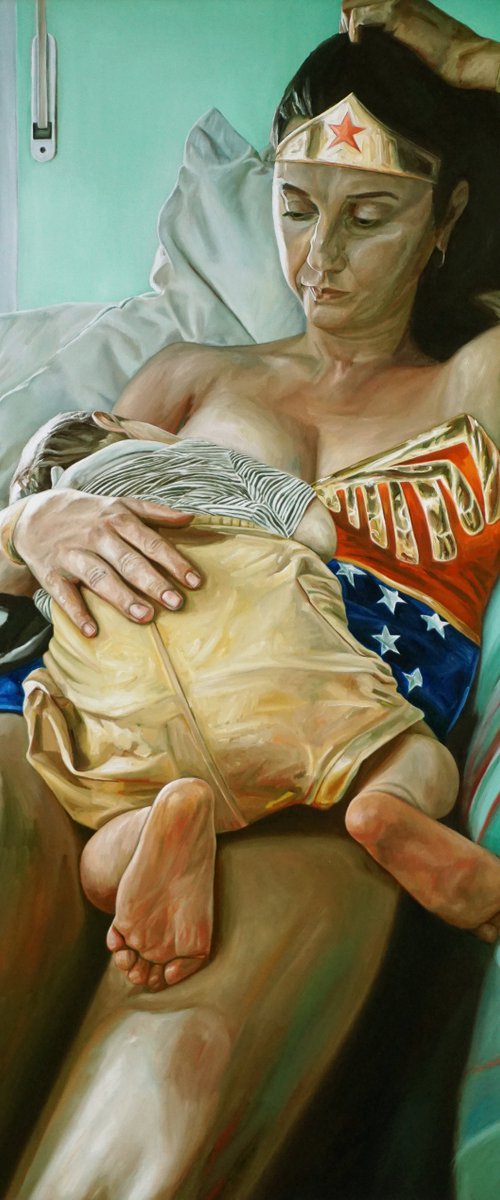 Wonder Woman nursing by Paolo Borile