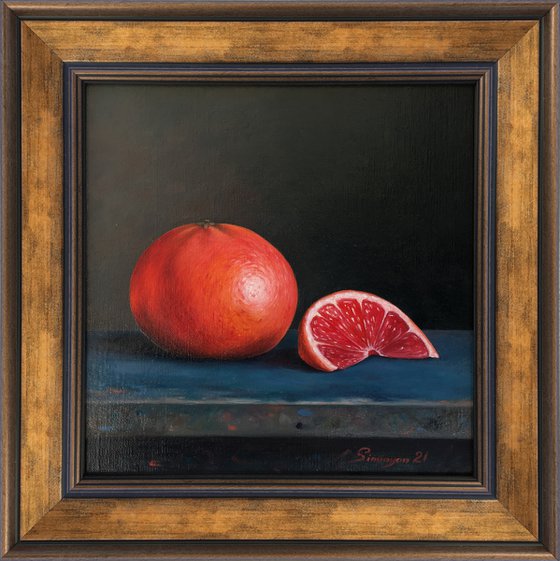 Grapefruit (25x25cm, oil on canvas)