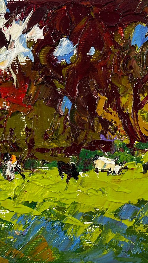 Cows on the meadow by Kalenyuk Alex