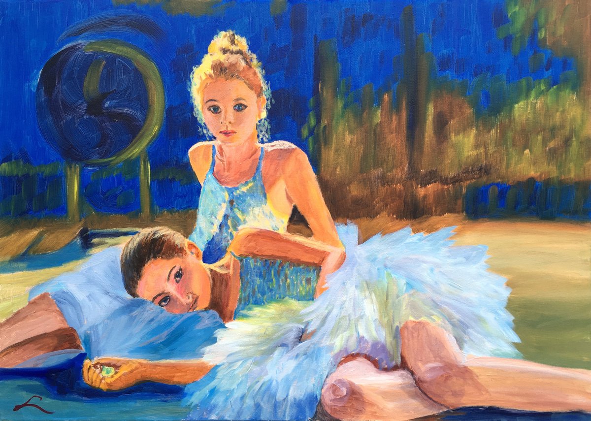 Two young ballerinas by Elena Sokolova