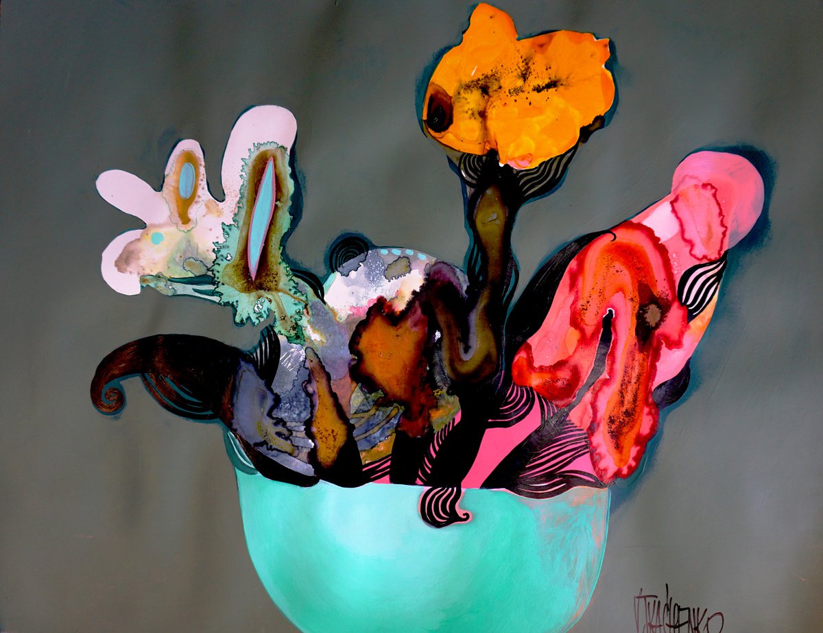 Green Vase by Victor Tkachenko