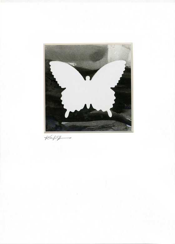 Butterfly Collage Collection 1 - 3 Minimalist Collages by Kathy Morton Stanion